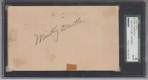 Mickey Mantle Autograph One of a Kind Rookie Auto JSA With Dated Stamp 