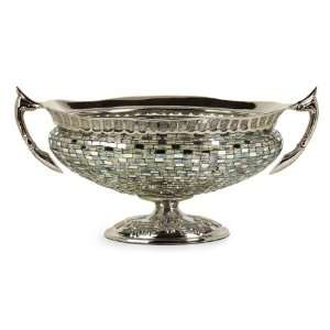   Glass Mosaic Serving Dish Compote 