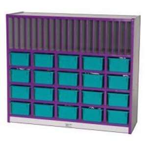   Sided Cubby with 20 Tray and Vertical Letter Slot