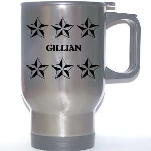  Personal Name Gift   GILLIAN Stainless Steel Mug (black 
