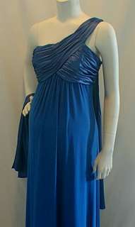  teal off shoulder maternity dress with satin sash size medium colors 