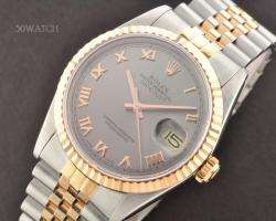 MENS ROLEX OYSTER PERPETUAL DATEJUST ROSE GOLD AND STEEL  