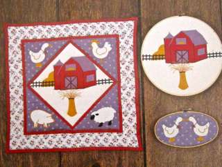Farm Applique Quilting Patterns  Barn Animals Geese  