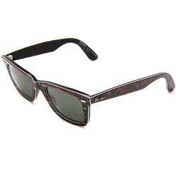 Ray Ban RB 2140 1089 Black Freedom Print Wayfarer Sunglasses 