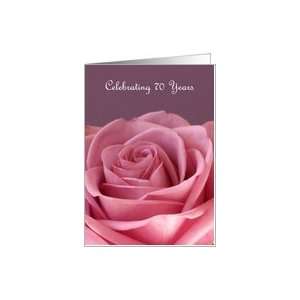  70th Birthday Invitation    Birthday Rose Card Toys 