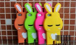 Love 3D Cartoon Rabbit Silicone Case Cover Skin for iPhone 4 4G 4S 4GS 
