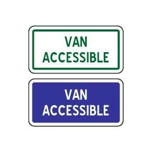   Metal traffic Sign 12x6 Van Accessible, ColorBlue
