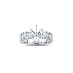  0.44 Cts Diamond Ring Setting in 18K White Gold. 8.0 