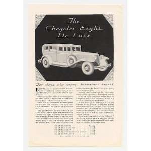  1931 Chrysler Eight De Luxe Sedan Luxurious Travel Print 