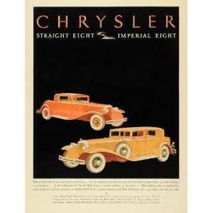  1931 Ad Chrysler Straight Eight Imperial Eight Coupe 