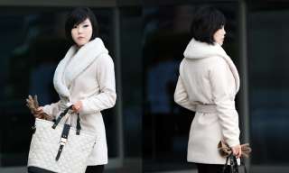 MERSH] Womens Mink fur shawl collar half court   Ivory / CT169  