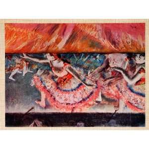 com 1958 Tipped In Print Curtain Fall Edgar Degas Ballet Dance Stage 