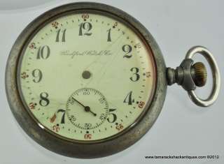 1904 Rockford Grade 600 Pocket Watch 16s Side Winder For Repair 