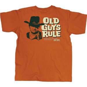  Old Guys Rule John Wayne The Code Texas Orange Tee Xl 