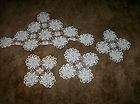 VINTAGE CROCHETED LOT OF 4 OFF WHITE FLORAL DOILIES GRE