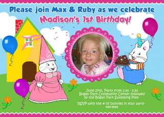 MAX AND RUBY CUSTOM BIRTHDAY INVITATIONS  