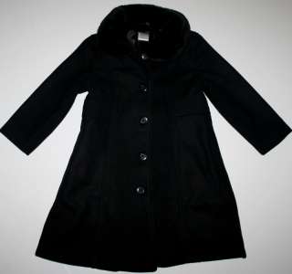 Gymboree Classic Holiday Girls Black Wool Dress Church Jacket Coat 
