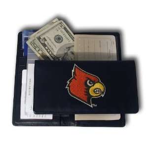 University of Louisville NCAA Leather Embroidered Checkbook Cover