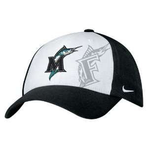Nike Florida Marlins Black Ligature Swoosh Flex Fit Hat  