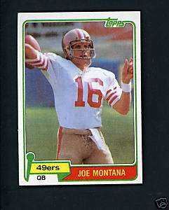 1981 Topps # 216 ROOKIE Joe Montana Notre Dame NR/MT  