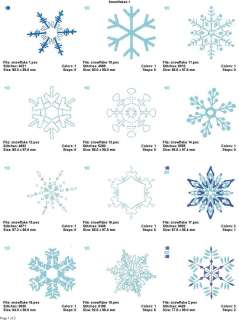 WINTER SNOWFLAKES (4x4) LD MACHINE EMBROIDERY DESIGNS  