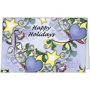  Christmas Holidays Heart Blue Seasons Greeting Card (5x7 