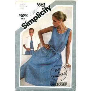 Simplicity 5363 Sewing Pattern Misses Dress & Bolero Jacket Size 10 