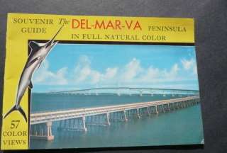 1950s Del Mar VA Peninsula brochure Virginia map color  