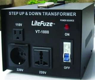 LiteFuze Voltage Step up/down 110/220 Tranformer Combo  