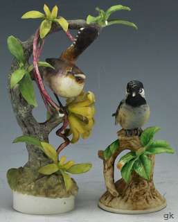   Worcester & Andrea Bird Porcelain Figurines Chickadee Wren  