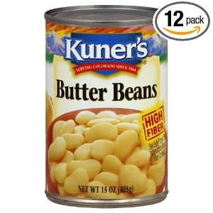Kuners Butter Beans, 15 ounces (Pack Grocery & Gourmet Food