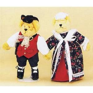  Colonial Boy and Girl Bears [Set of 2] Toys & Games