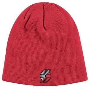 Portland Trail Blazers Red Basic Logo Uncuffed Knit Hat  