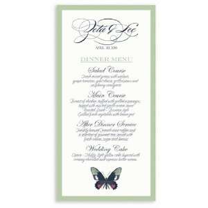   295 Wedding Menu Cards   Butterfly Moss Spice Dream