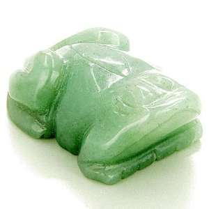  Good Luck and Money Talisman Frog Totem Aventurine Carving 