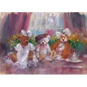  Teddy Bear Tea Party   Poster by Stewart Sherwood (17 x 13 