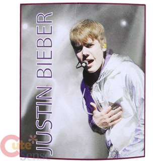 Justin Bieber in Concert Fleece Throw Blanket 50x60 Licensed 