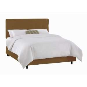   Skyline Premier Saddle Five Button Upholstered Bed Furniture & Decor