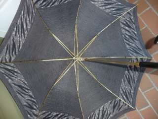 NWOT Valentino Gray Animal Print Large Umbrella w/Automatic Shaft 