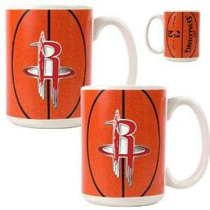  Houston Rockets NBA 2pc Ceramic Gameball Mug Set   Primary Logo 