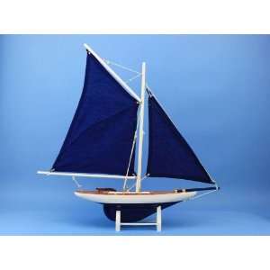 Cup Contender Dark Blue 18   Blue Sails   Table Centerpiece Sailboats 