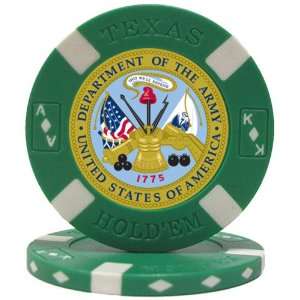   Seal On Green Big Slick Texas HoldEm Poker Chip