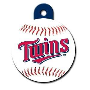    Minnesota Twins Round Pet ID Tag with laser engraving