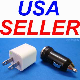   USB HOME WALL CHARGER AND CAR CHARGER AC DC CHARGING US SELLER  