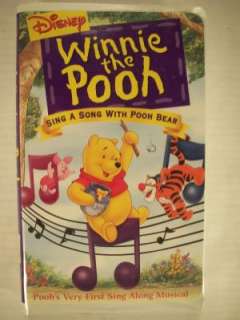 Disney Winnie The Pooh Sing A Song with Pooh Bear VHS 786936071368 