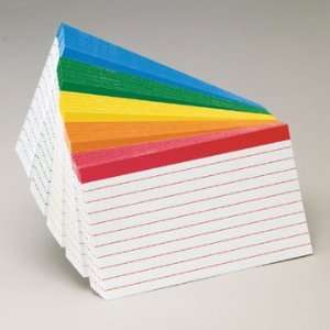  Color Coded Bar Ruling Index Card