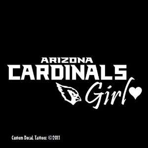  Arizona Cardinals Girl Car Window Decal Sticker White 8 