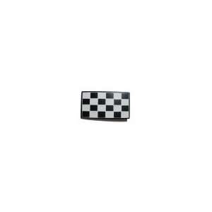    Black and White Checkered Design Belt Buckle