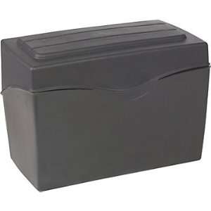   Index Card File, Black, 475 Card Capacity, Holds 
