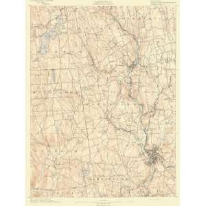  USGS TOPO MAP WATERBURY SHEET CONNECTICUT/CT 1892